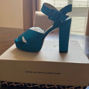 River Island Satin Platform Heel